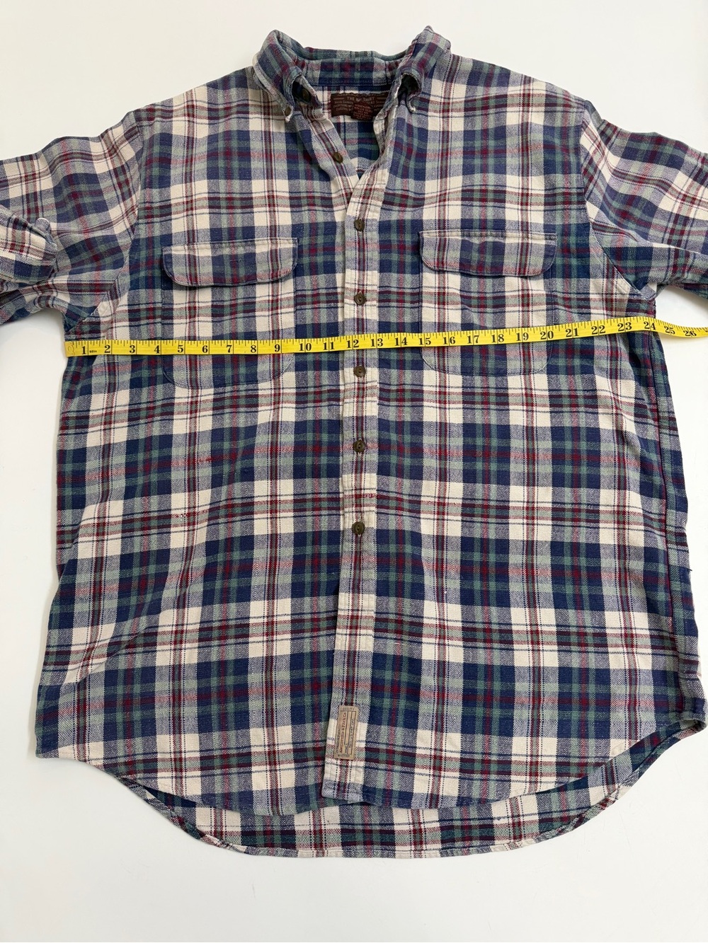 Vintage 90s Abercrombie & Fitch The Big Shirt Plaid Flannel Button Down Men’s‎ L - Picture 5 of 7